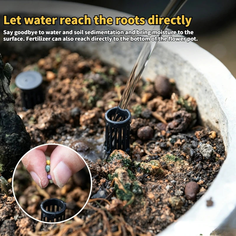 10Pcs Plant Aeration Tubes for Pots Root Rot Prevention Prevent Overwatering for Healthy Roots Wet-dry Cycle gardening Tools Peaceful Pleasures Health and Wellness
