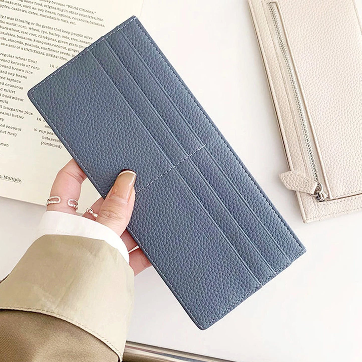 Women's Business Zipper Coin Pocket Wear-resistant Easy Portability Stylish Wallet for Home Office Travel Business Peaceful Pleasures Health and Wellness