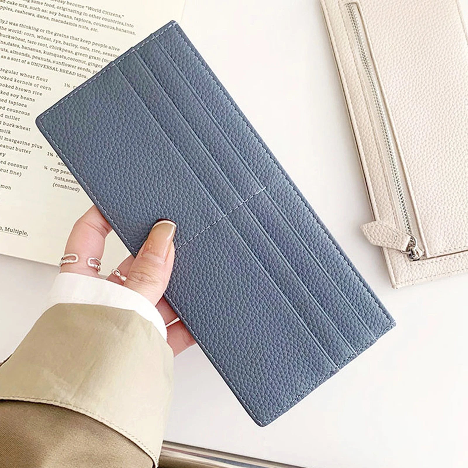 Women's Business Zipper Coin Pocket Wear-resistant Easy Portability Stylish Wallet for Home Office Travel Business Peaceful Pleasures Health and Wellness