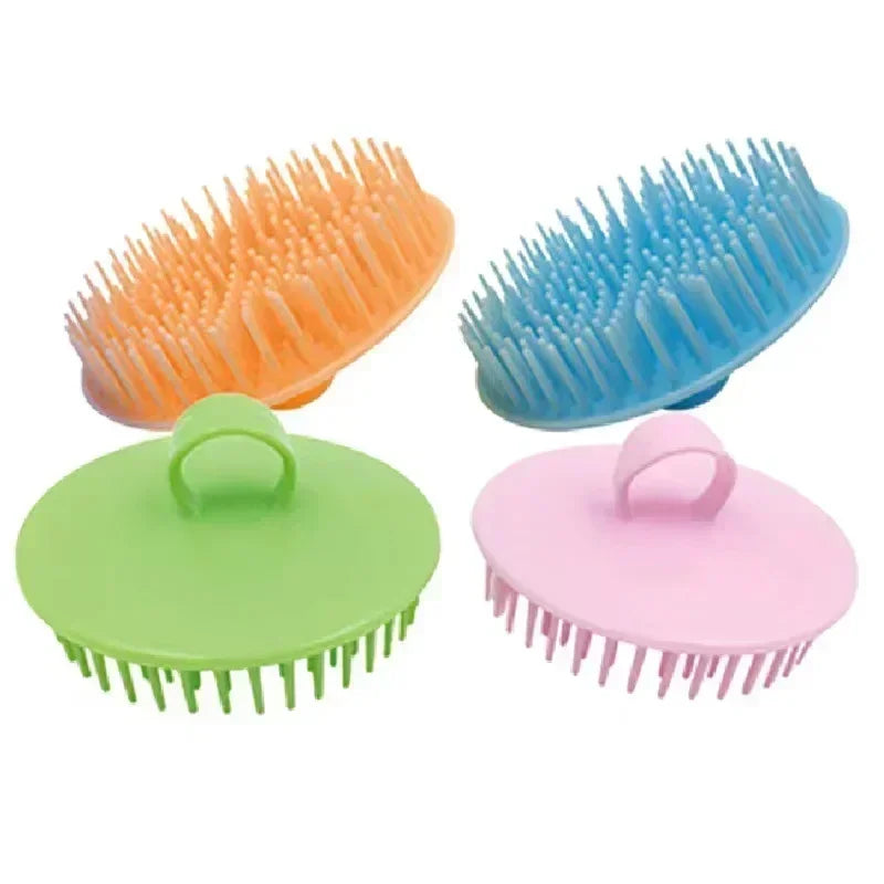 Soft Silicone Shampoo Brush Head Massage Brush Personal Care Bathroom Products Hair Washing Hair Scalp Massage Comb Peaceful Pleasures Health and Wellness B random 1pc