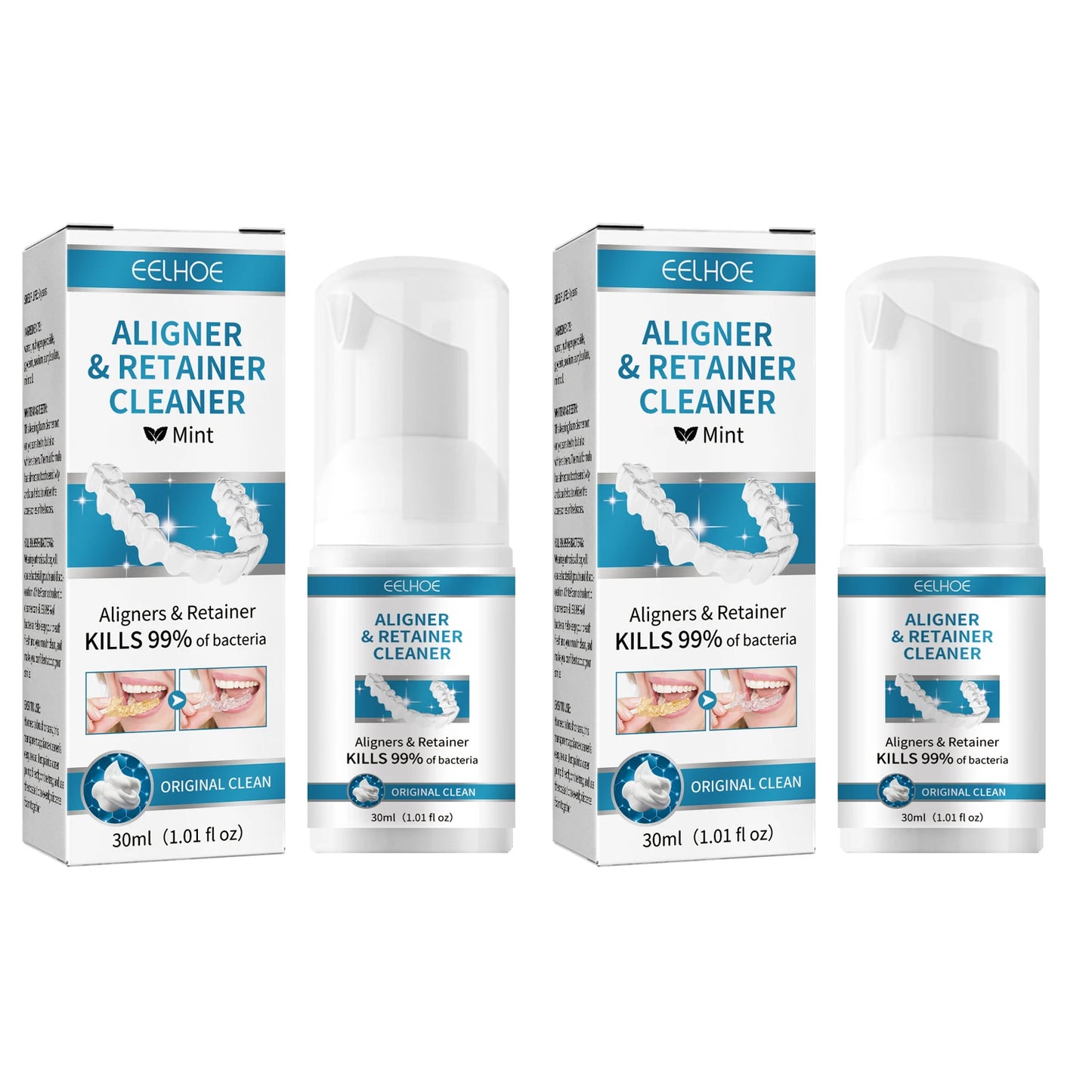 Denture Cleaner Effectively Remove Stains Eliminate Odors Reduce Bacterial Growth Fresh Mint Oral Care Whitening Denture Cleaner Peaceful Pleasures Health and Wellness 2 x 30ml Boxed