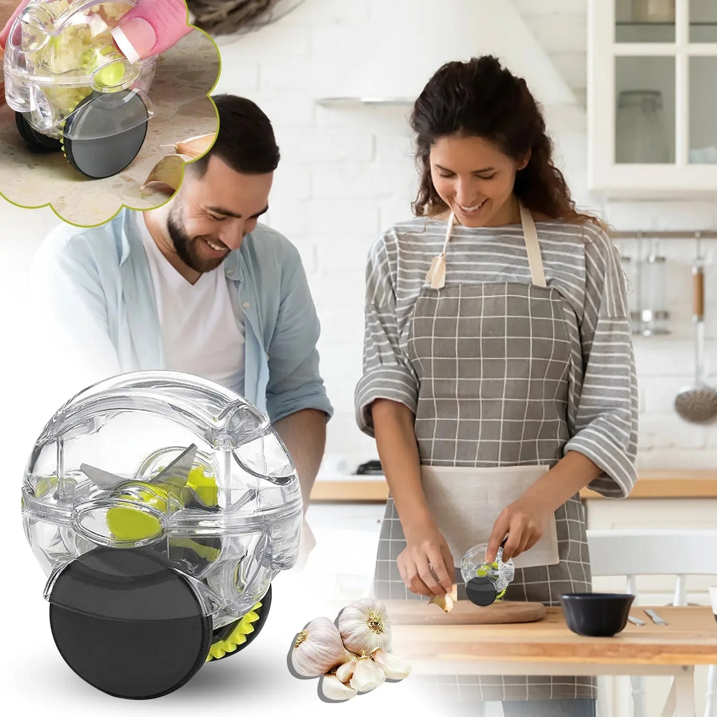 Kitchen Gadget Tool Garlic Chopper Wheel Garlic Mincer Roller Kitchen Aid Garlic Hand Crusher Kitchen Items Outils Cuisine Peaceful Pleasures Health and Wellness