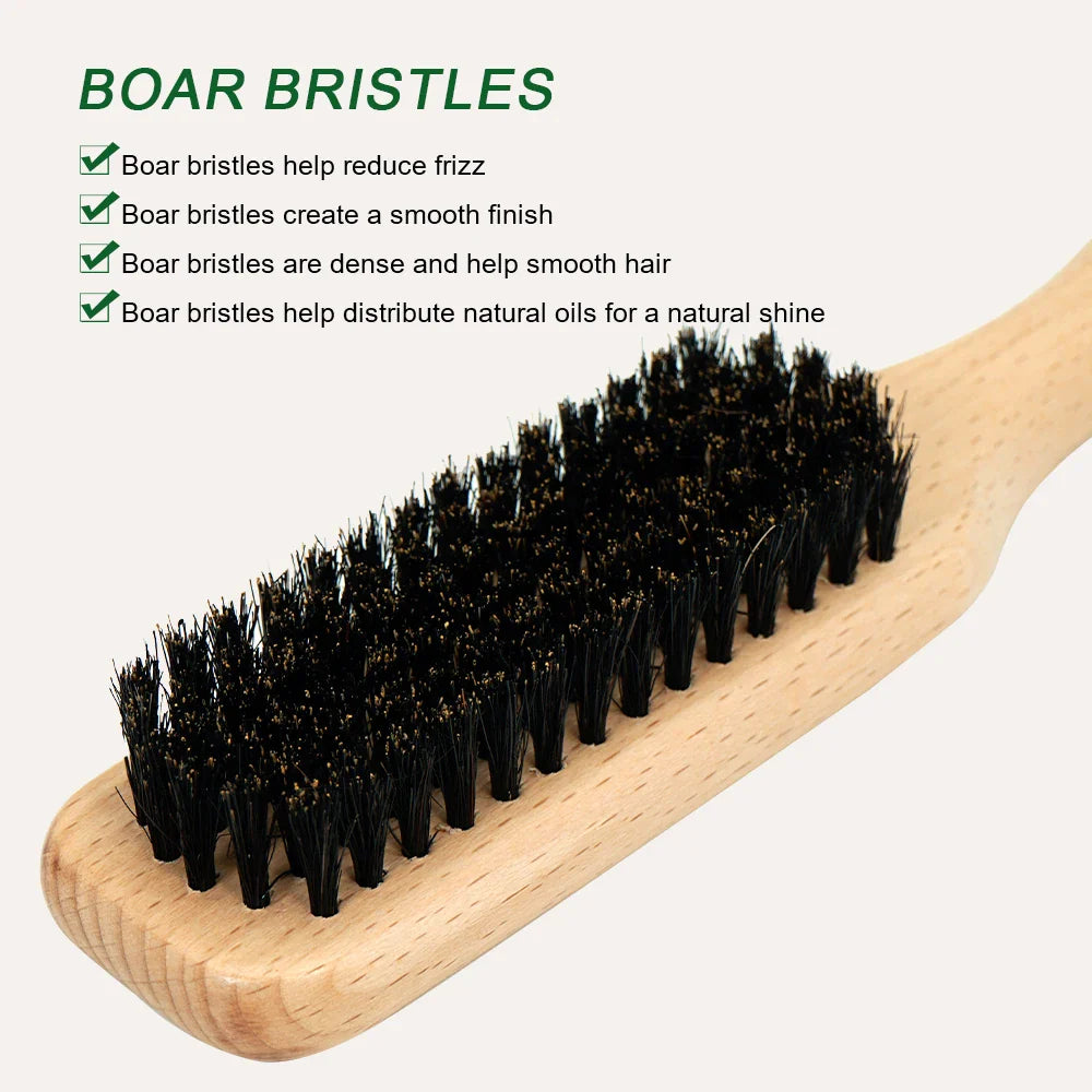 Wooden Bristle Hair Brush Set – All Hair Types | Detangle & Style