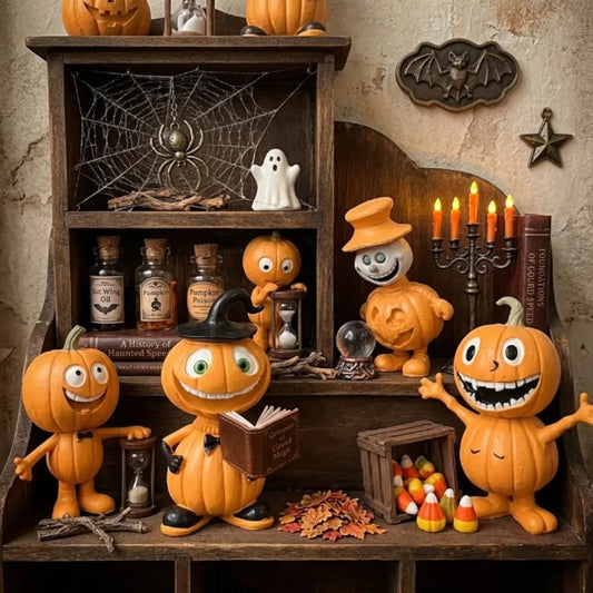 Halloween Resin Pumpkin Statue – Garden & Tabletop Decor Halloween Resin Statue Peaceful Pleasures Health and Wellness