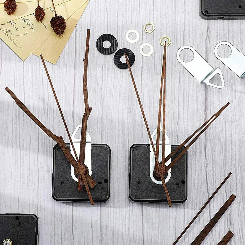 Black Walnut Traced Replacement Hands Atomic Quartz Silent Controlled Wall Clock Movement Mechanism DIY Set Accessories Peaceful Pleasures Health and Wellness