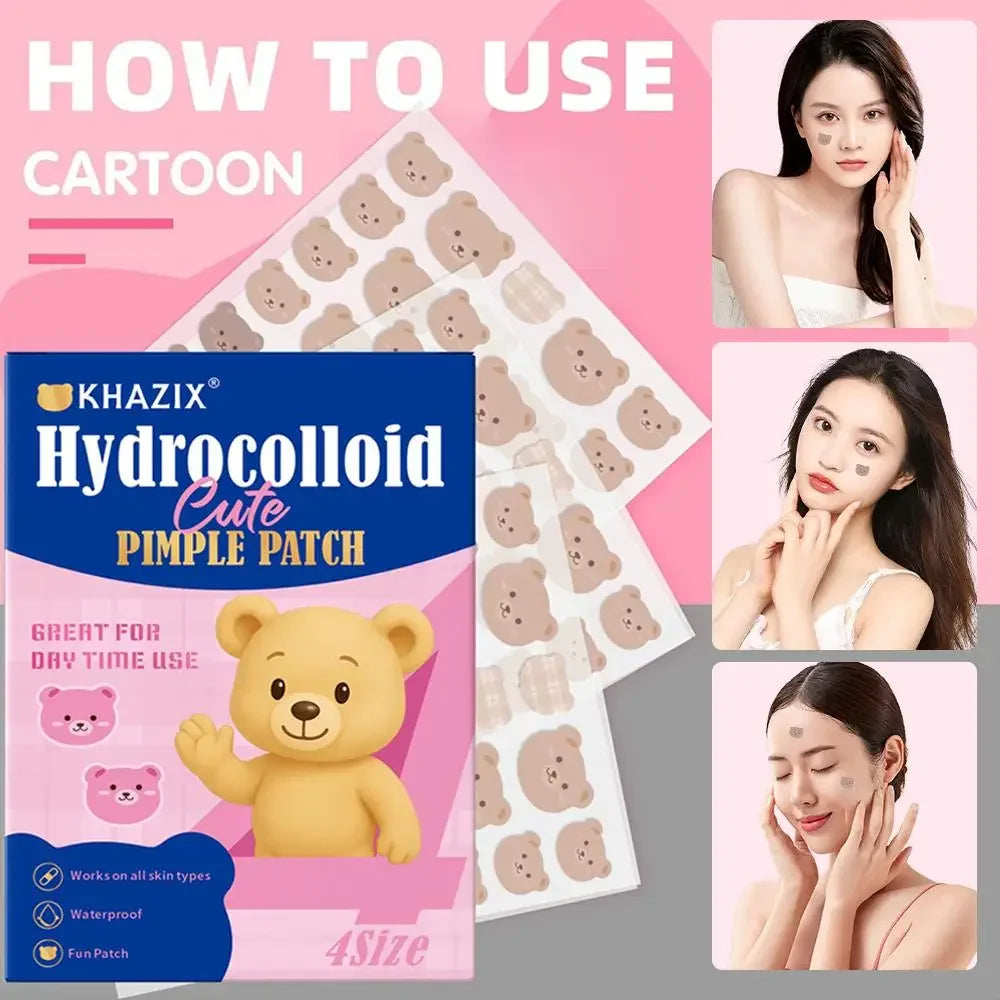 720/1020 Counts Bear Pimple Patches Cute Acne Patches with Hydrocolloid Waterproof For Zits Blemishes Breakouts Facial Skin Care Peaceful Pleasures Health and Wellness