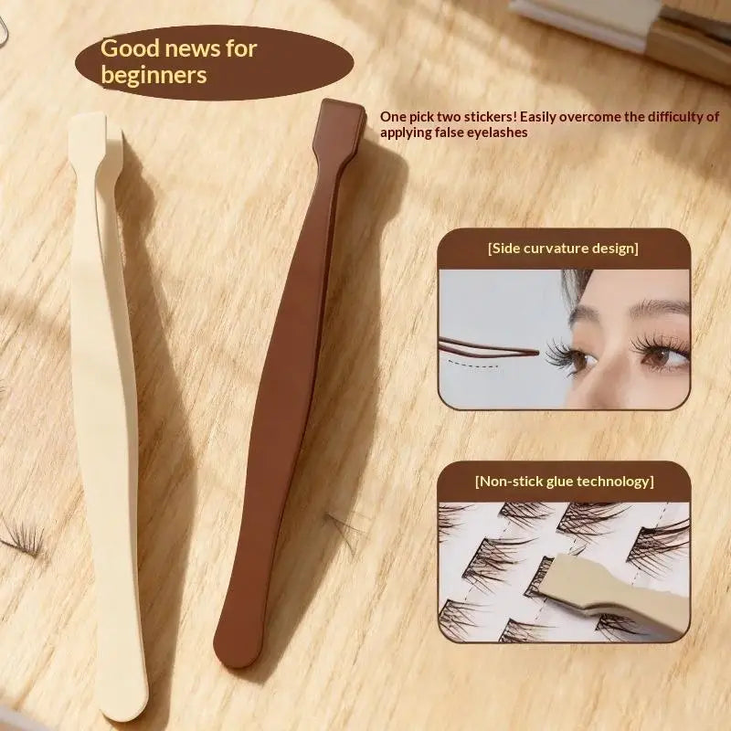 Non-Slip Eyelash Cluster Tweezers | Pro False Lash Applicator