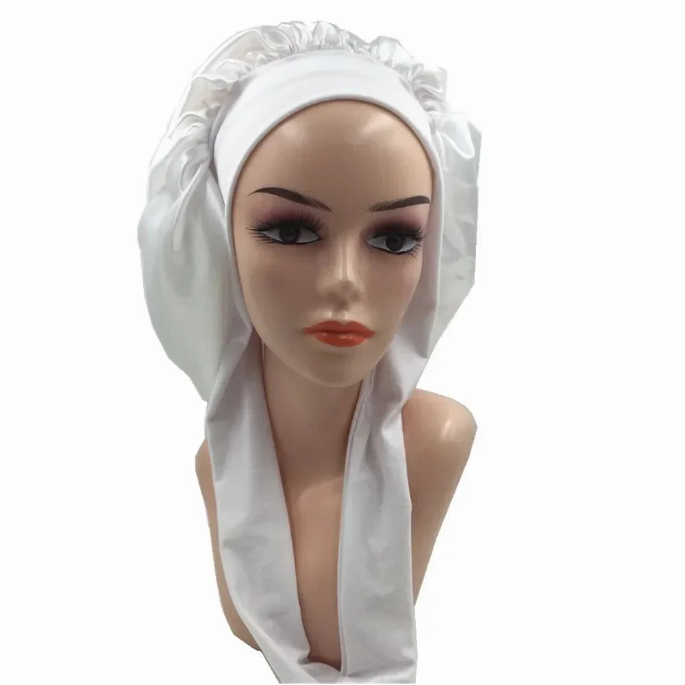 Extra Large Satin Lined Sleep Bonnet | Women's Night Cap