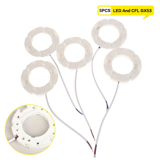 GX53 Lamp Holder Base Fitting with Fly Leads – 5-Pack Lamp Holder Fitting Peaceful Pleasures Health and Wellness