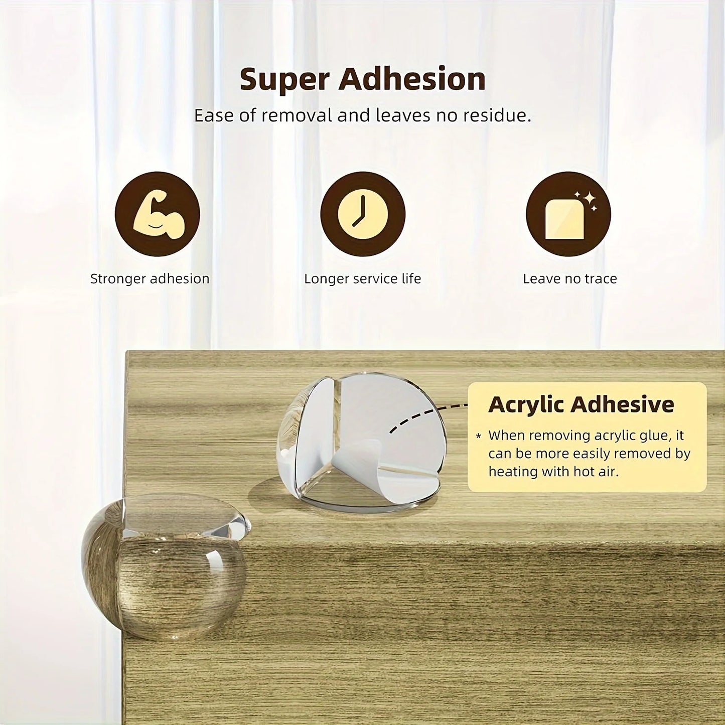 Soft Durable Rubber Corner Protectors Safe Table Corners Child Safety