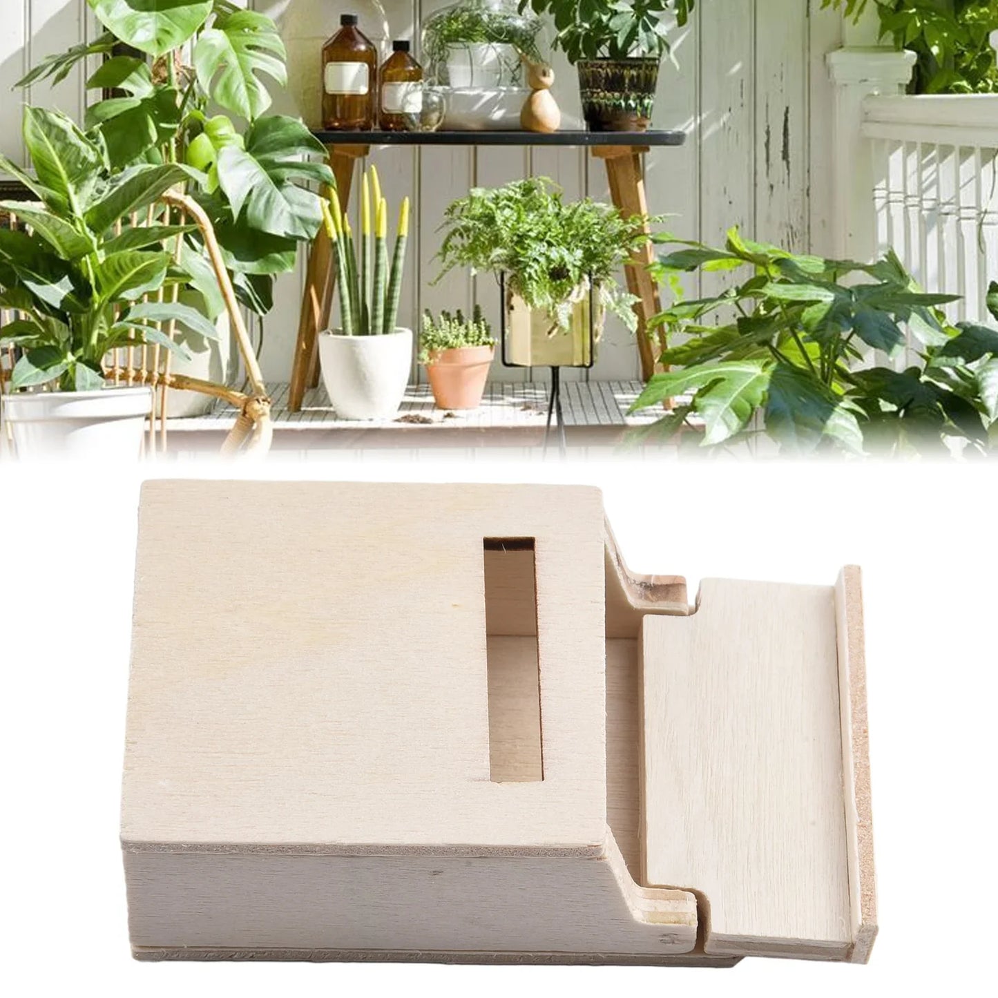 Miniature Wooden Flip Mailbox – DIY Dollhouse Craft Model