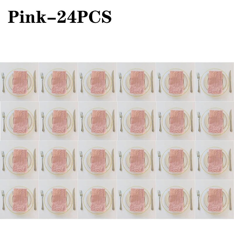 Cotton Fringed Napkins for Weddings, Dinners & Events | 32×32cm