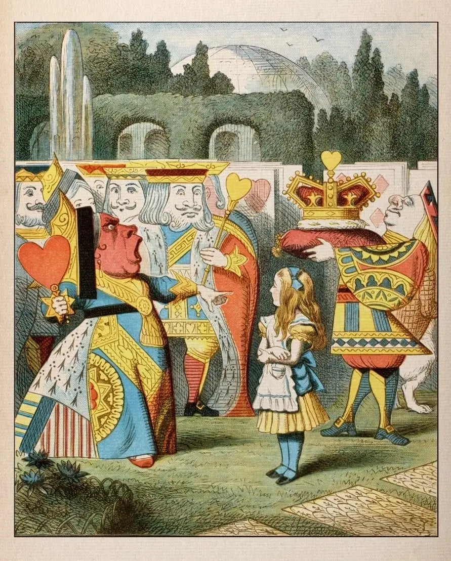 Wonderland Retro Fairy Tale Canvas Wall Art for Kids Room