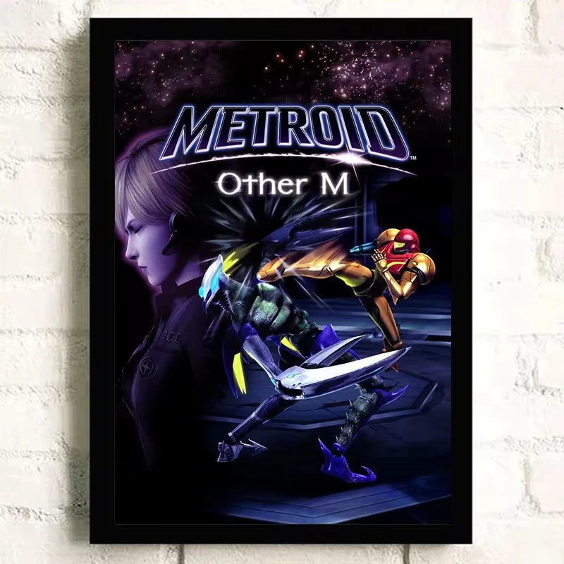 Metroid Samus Aran Canvas Wall Art Poster | Sci-Fi Game Decor