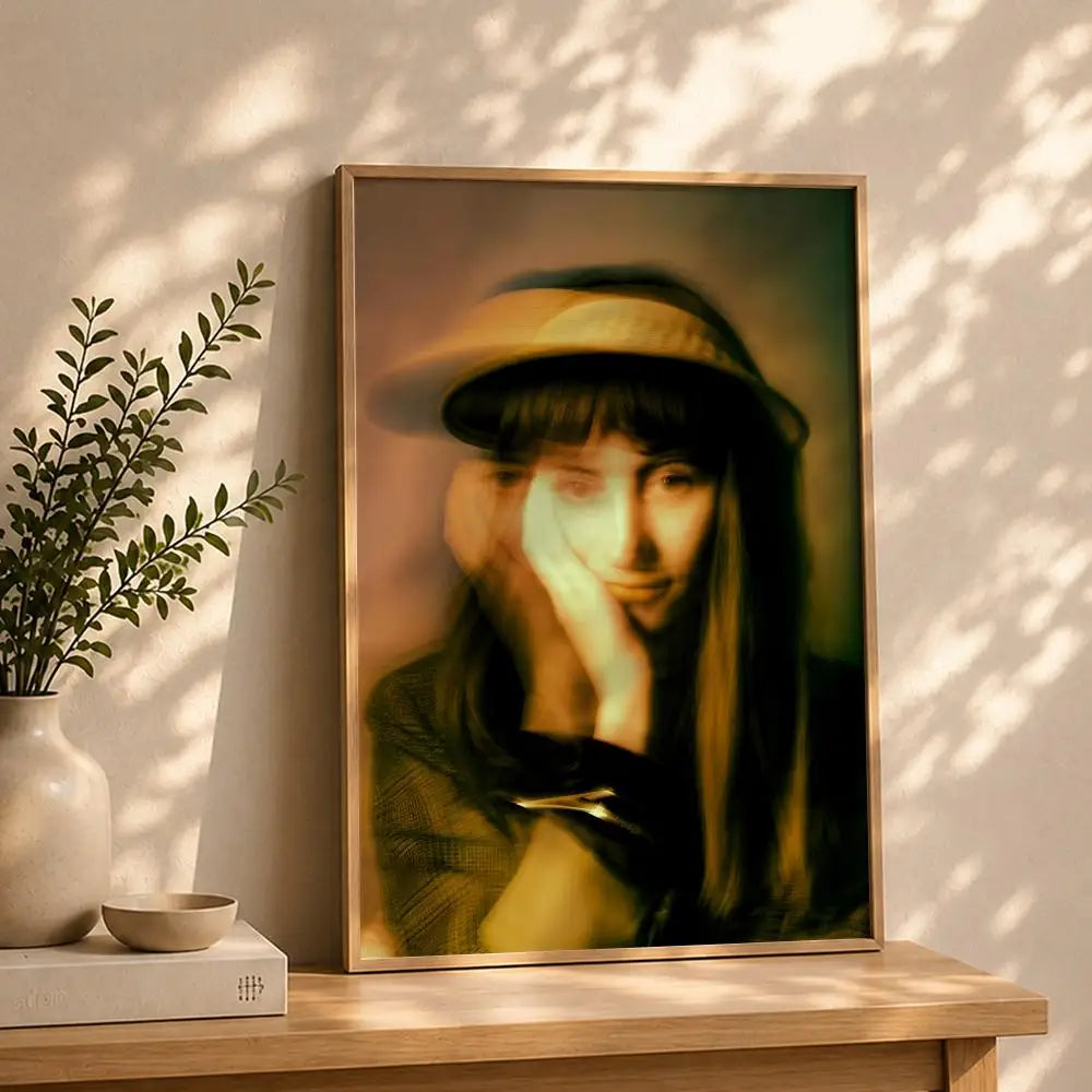 Singer F-Faye WebsterS Poster HD Self Adhesive Waterproof Wall Art Ideal for Home Office Dorm Bedroom Great Gift Peaceful Pleasures Health and Wellness White14 15X20cmNoframe