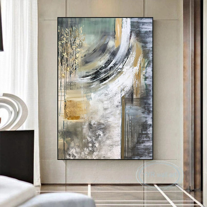 High Quality Living Artwork Handmade Canvas Art Oil Painting Light Luxury Decorative Abstract Wall Poster Drawing Room Bedroom Peaceful Pleasures Health and Wellness