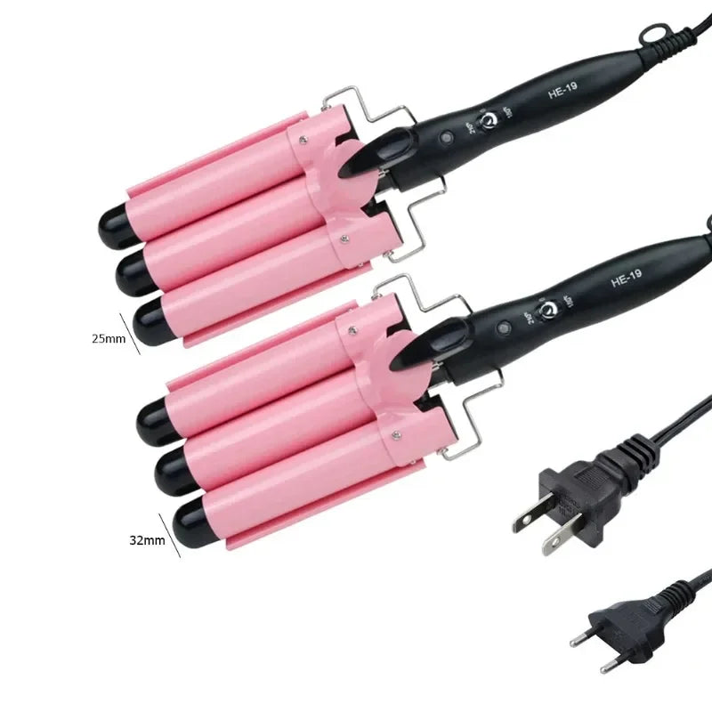 Triple Barrel Hair Curler | Fast-Heating Ceramic Wave Wand