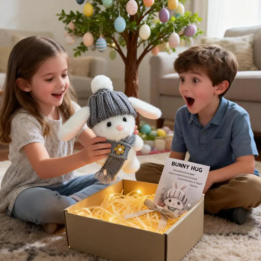 Plush Mini Bunny Gift Set | LED Strip & Hug Card Included