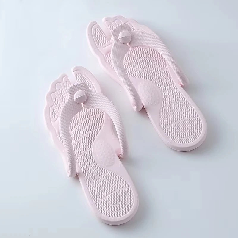 JPNTKY Foldable Flip Flops | Non-Slip Beach & Indoor Slides