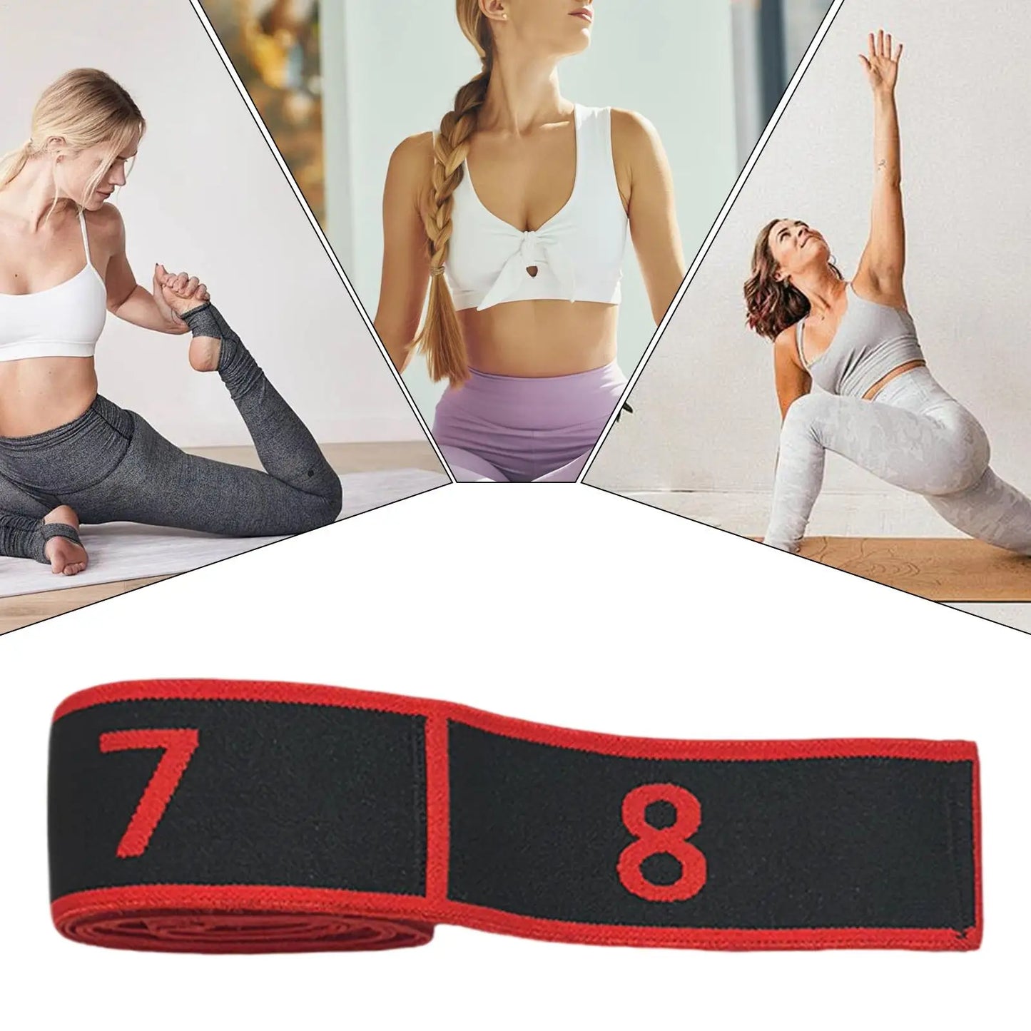 Numbered Resistance Band – Elastic Stretch Belt for Yoga & Fitness