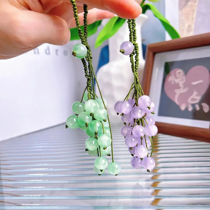 Color-Changing Grape Pendant DIY Bead Keychain Craft Kit