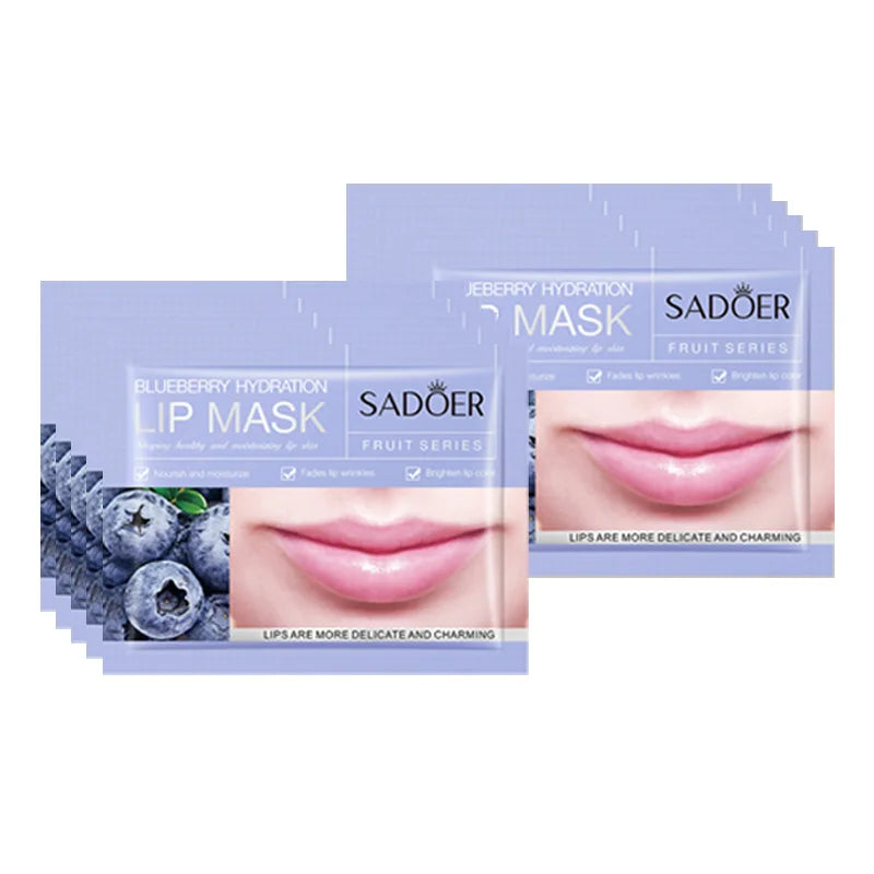 SADOER Fruit Collagen Lip Mask Patches – Hydrating 10 pcs