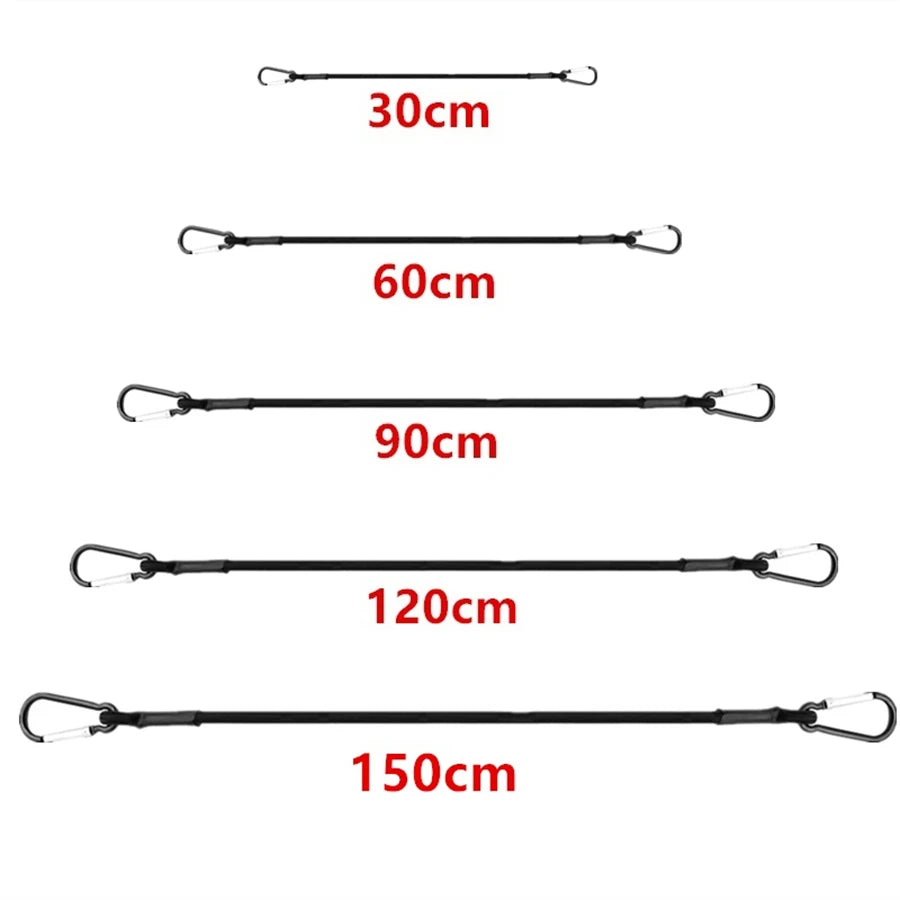 8MM Heavy Duty Bungee Cords with Hooks – Multi-Size Tie Down