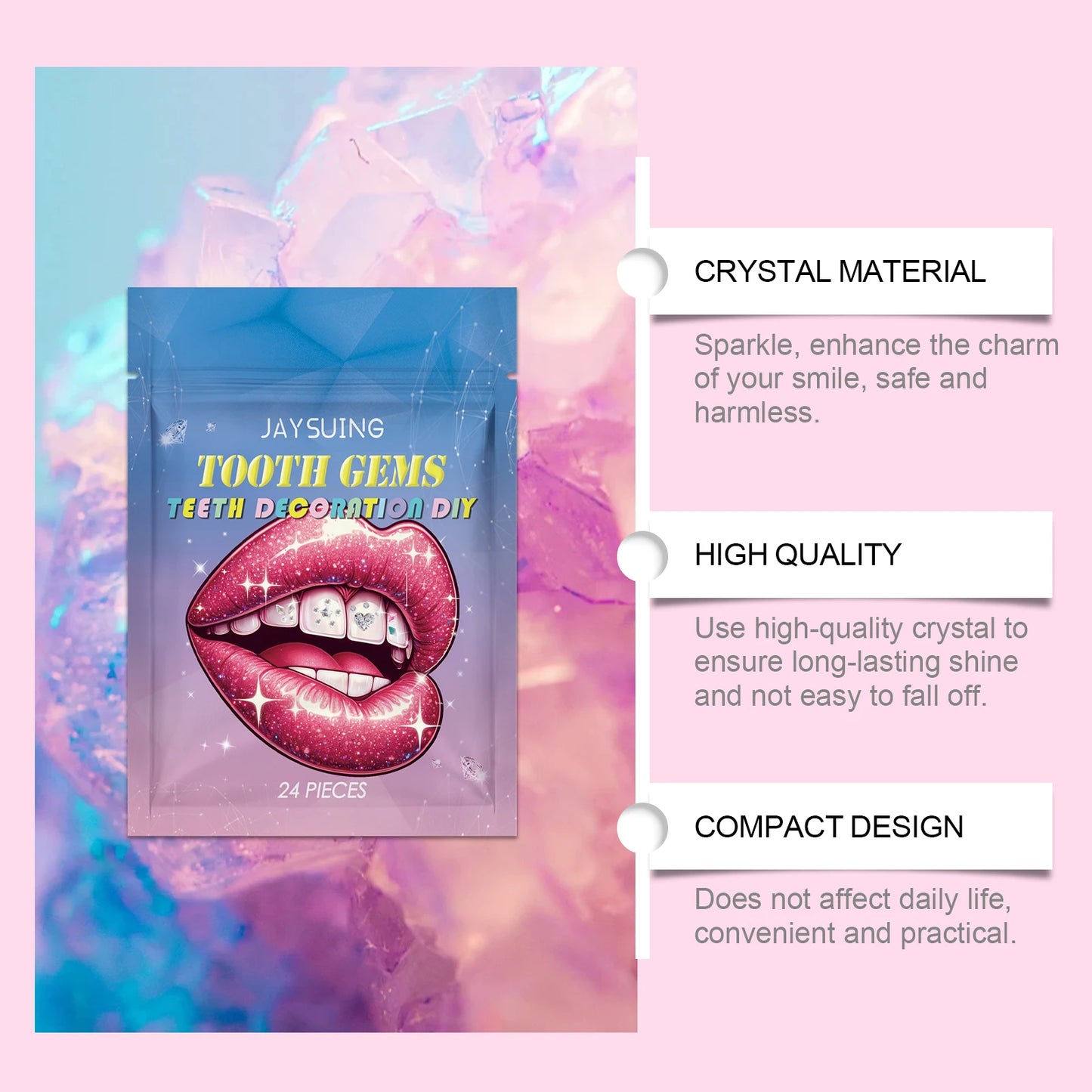 Crystal Tooth Gems – Sparkling Smile Jewelry Kit (24 Pcs)