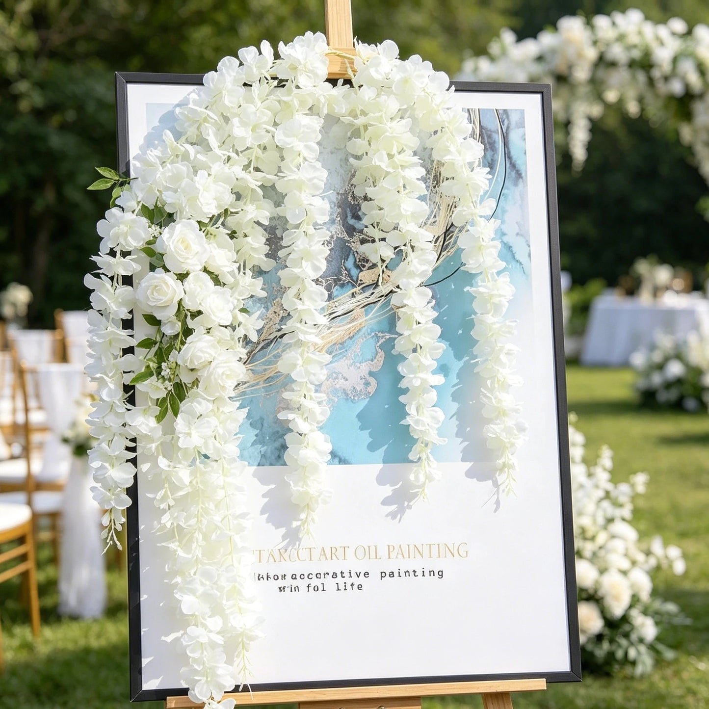 Silk Sakura Artificial Garland – Wedding & Garden Flower Decor