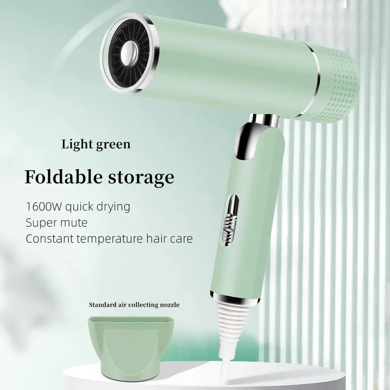 2300W Hair Salon Hair Dryer High Power Strong Wind Speed Dry Blue Light Ion Silent Home Hairdresser Special New Product Peaceful Pleasures Health and Wellness Green - 220V AU