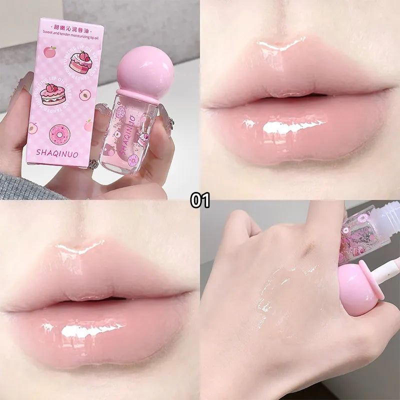 Fruit-Flavored Lip Oil – Moisturizing, Glossy & Plumping Balm