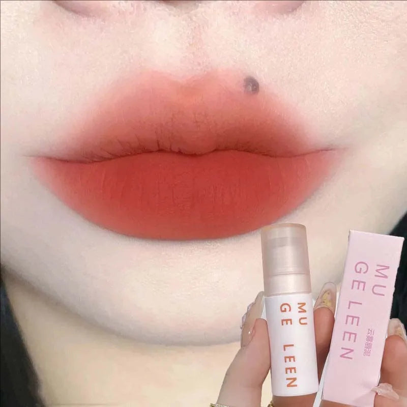 ZYXUAQIR Matte Lip Mud – Rose Pink & Peach Mousse Lip Gloss