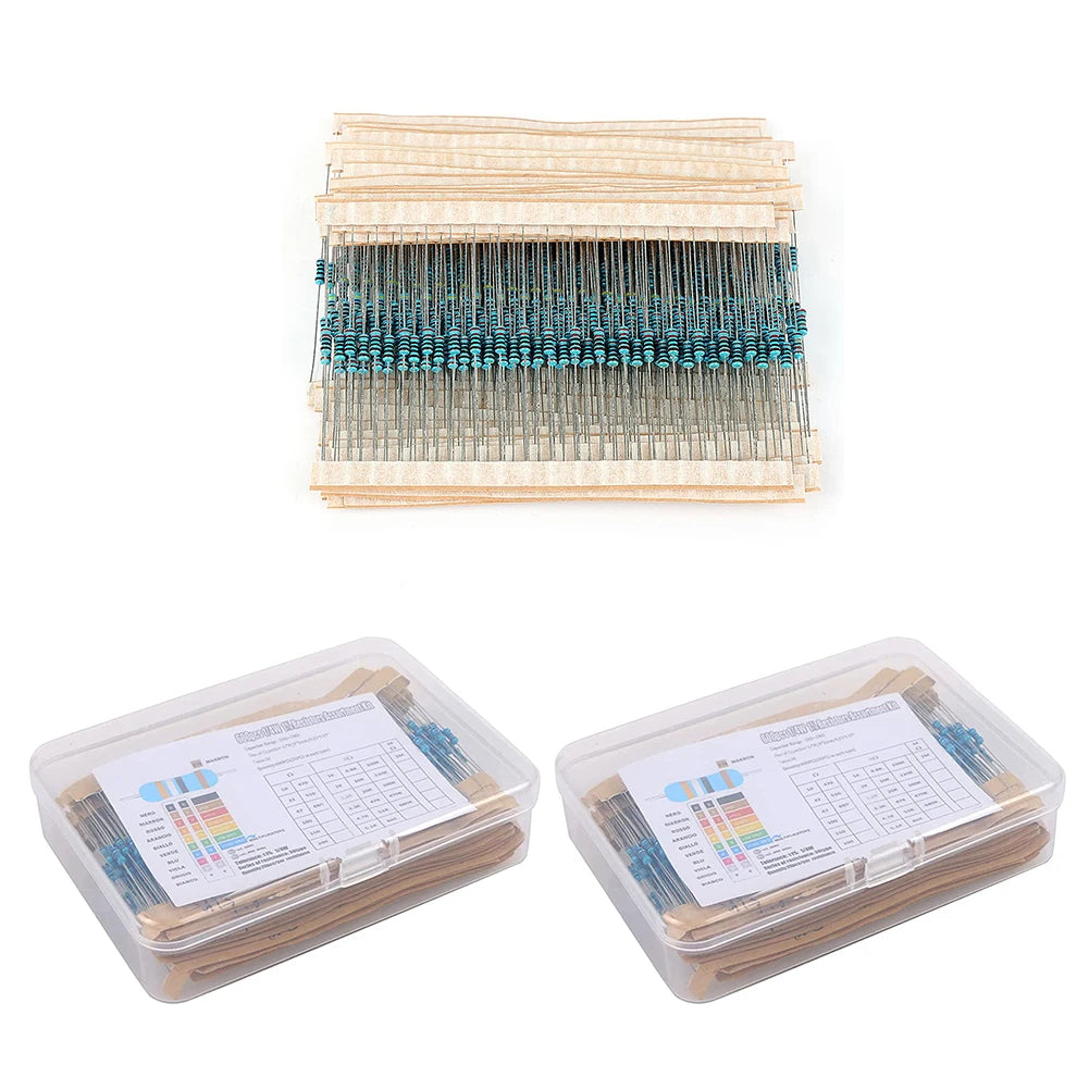 300/600pcs Metal Film Resistor Kit – 30 Values, 1% Tolerance 1/4W Peaceful Pleasures Health and Wellness