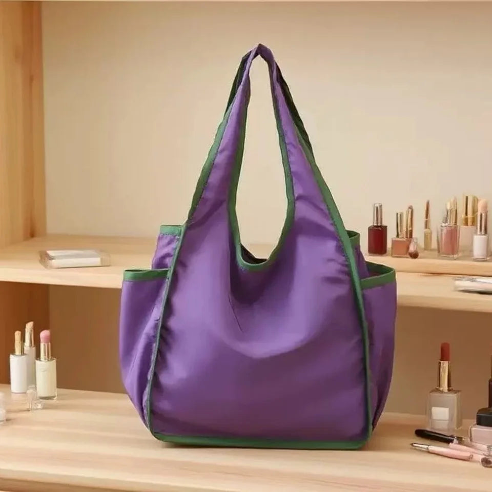 Reusable Foldable Grocery Bags | Washable Tote with Zipper Pouch