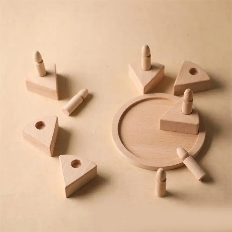 Wooden Beech Cake Pretend Play Toy | Removable Parts – Kids 3+