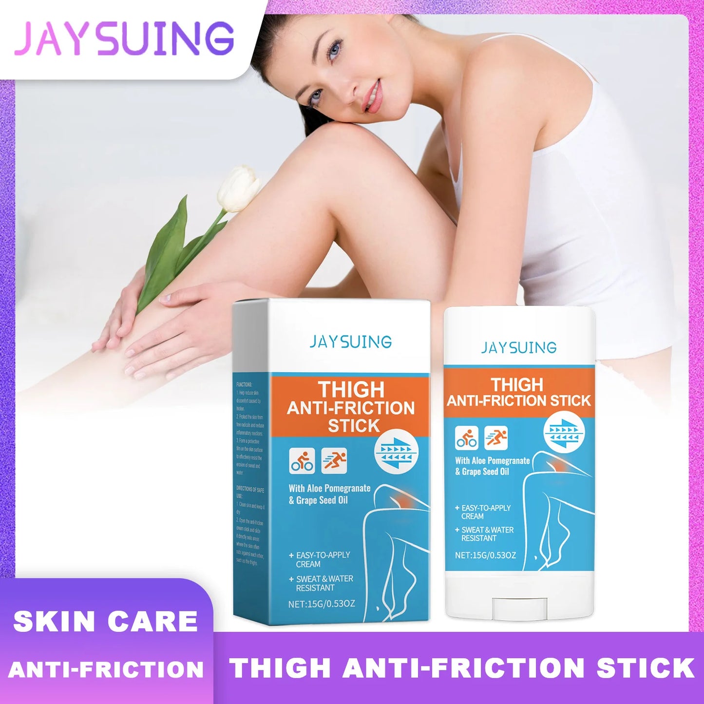 Jaysuing Anti-Friction Cream Stick | Thigh Chafe Guard 15g