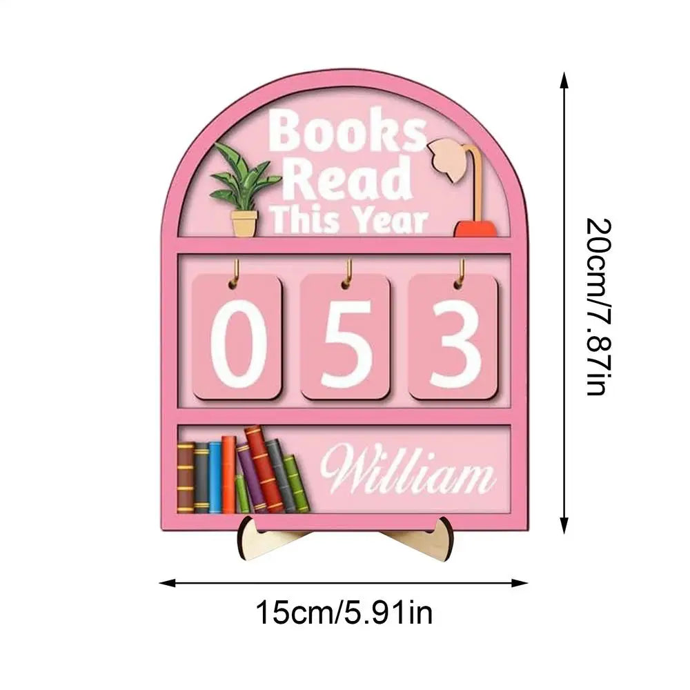 Books Read This Year Wooden Counter Sign | Tabletop Decor