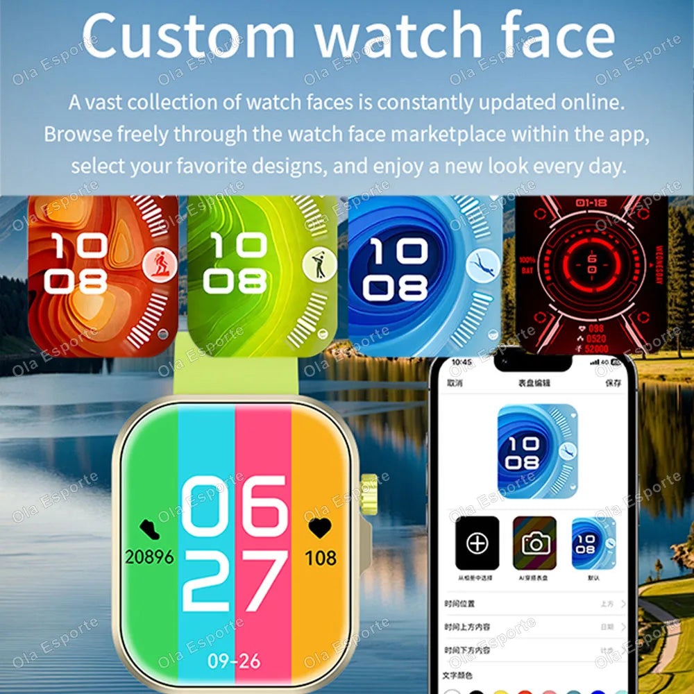Ola Esporte 2.01" Smart Watch | Bluetooth Call, Fitness Tracker