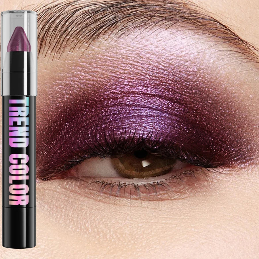 KAFURUX 24-Color Glitter Eyeshadow & Highlighter Pencil Waterproof