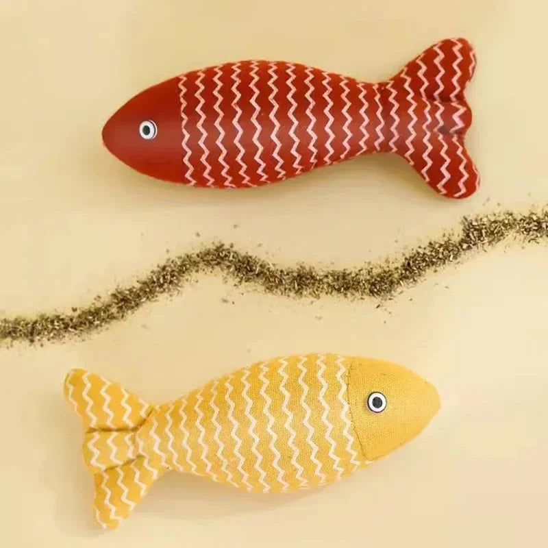 Cat Mint Fish Plush Toy – Teething Chew Stick for Cats