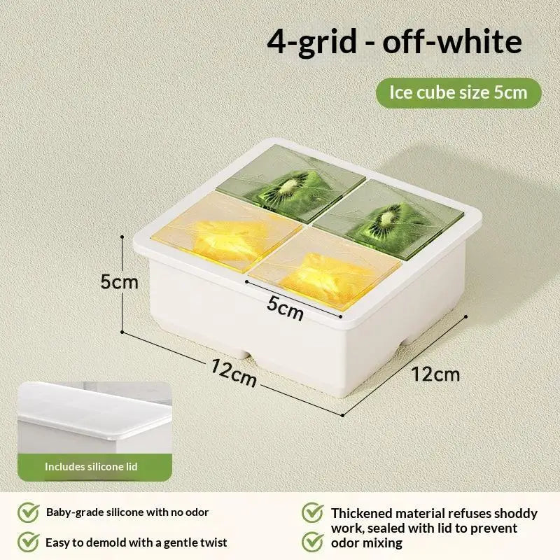 Silicone Ice Cube Tray with Leak-Proof Lid | Easy Release