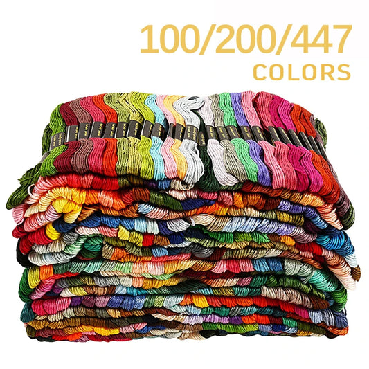 Mixed Embroidery Thread Floss Kit – 100/200/447 Cotton Skeins Embroidery Floss Kit Peaceful Pleasures Health and Wellness