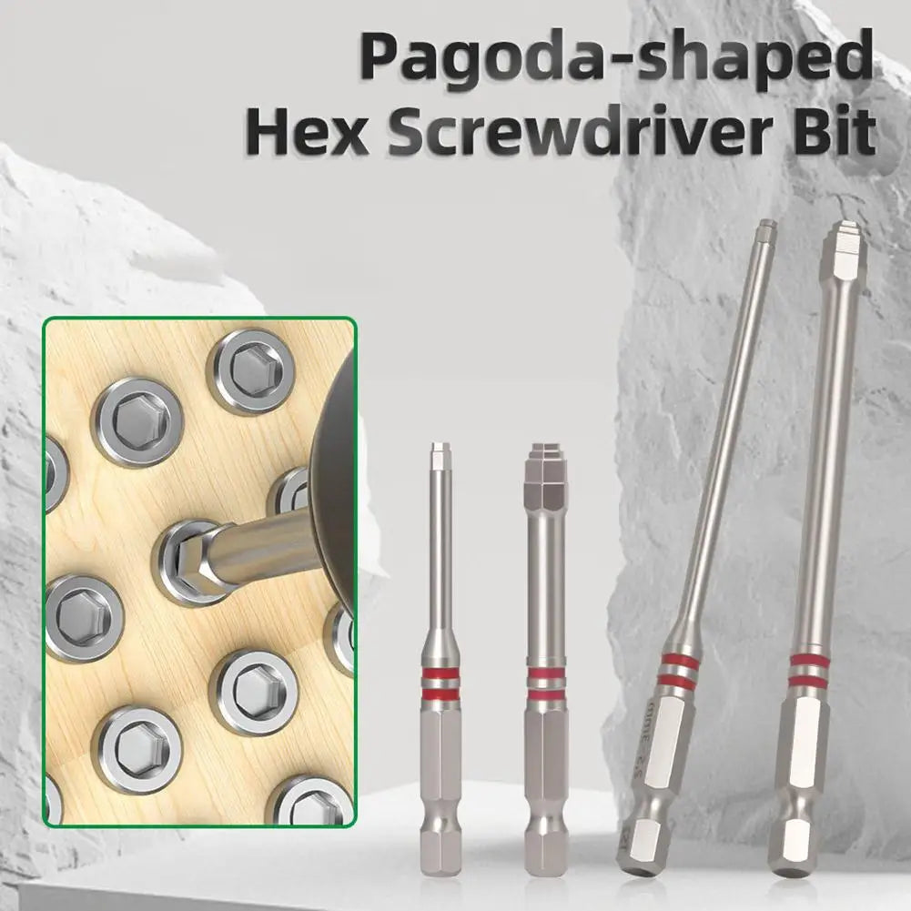 6Pcs Screwdriver Bit Magnetic 1/4" Hex Shank Drill Bit Set (1.5-6mm, 65/100mm) For Electric Drill Tool Screw Driver Bat Peaceful Pleasures Health and Wellness