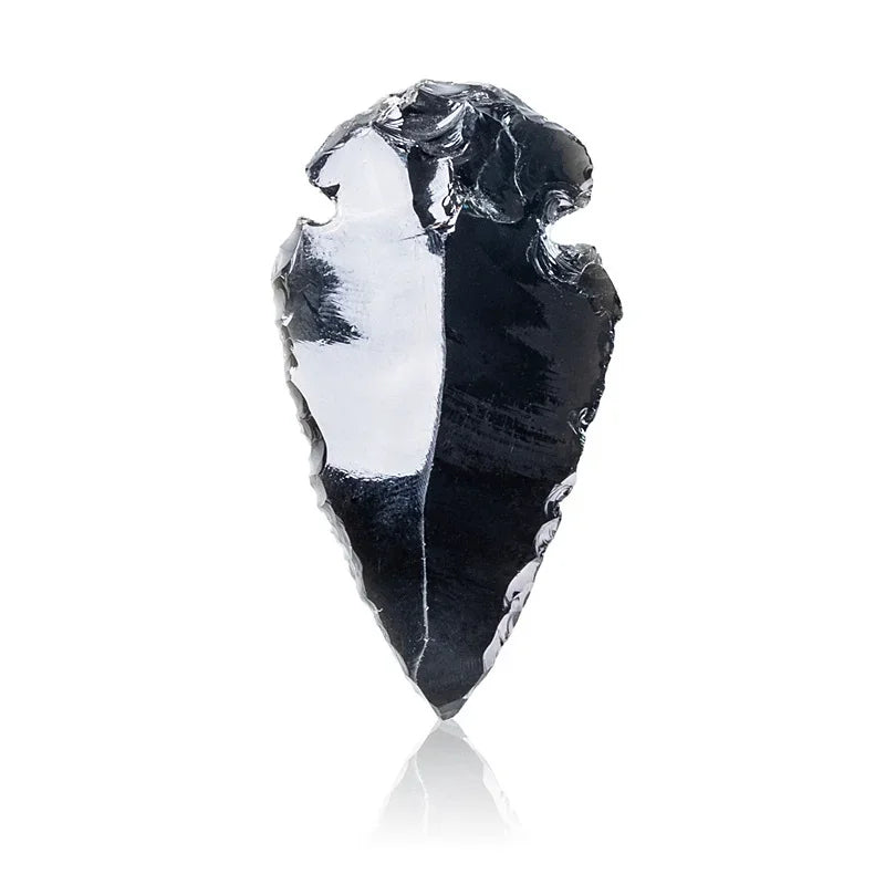 Natural Arrow Obsidian Quartz Material Evil Spirit Crystal Home Decor Reiki Healing Energy Stone DIY Jewelry Making Peaceful Pleasures Health and Wellness