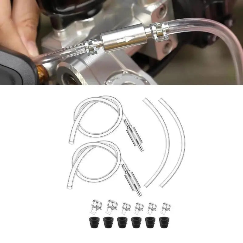 Motorcycle Brake Bleeder Kit | One-Way Check Valve & Hose