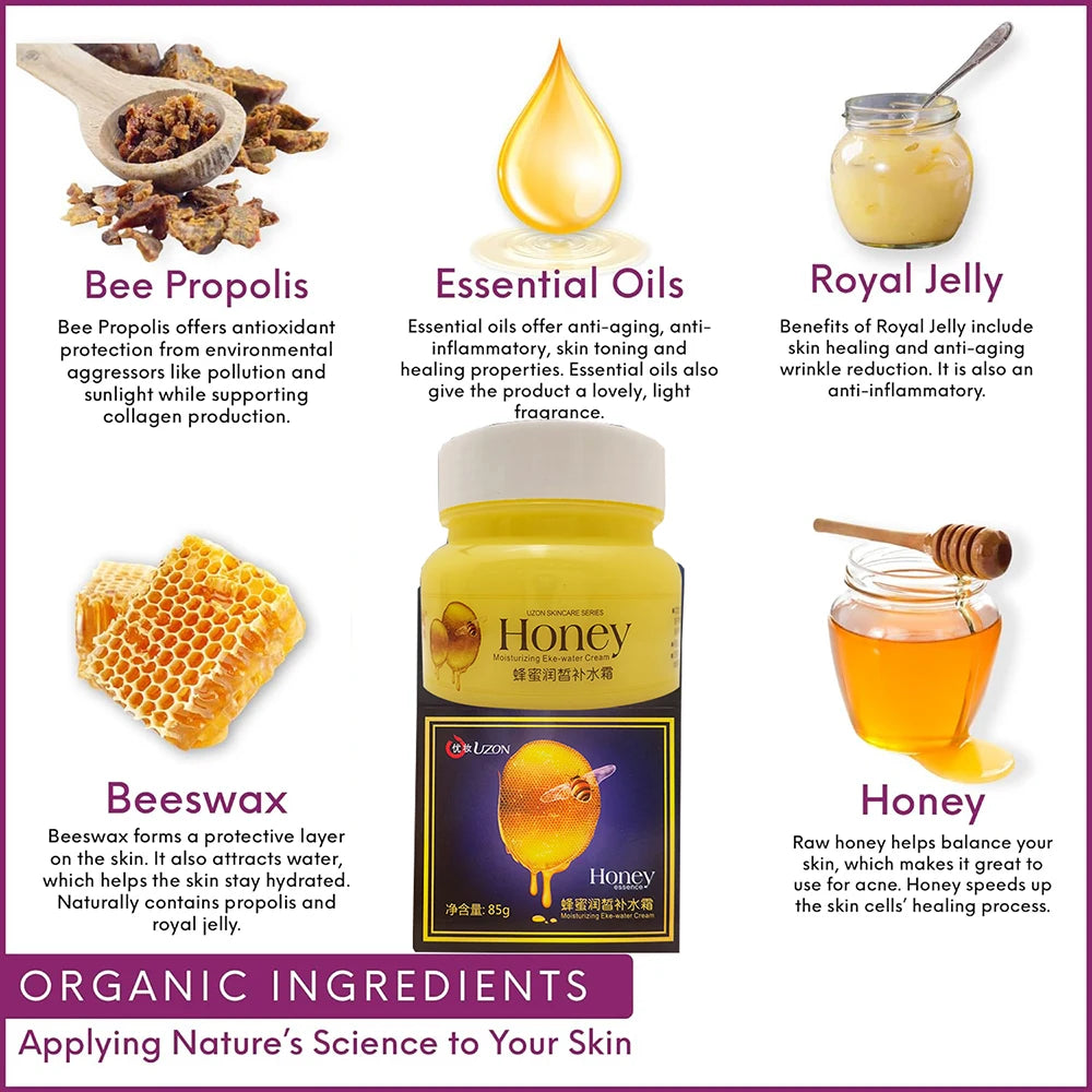 85g Manuka Honey Facial Cream Firming Lifting Skin Treatment Facial Cream Night Cream Anti Aging Wrinkles Peaceful Pleasures Health and Wellness