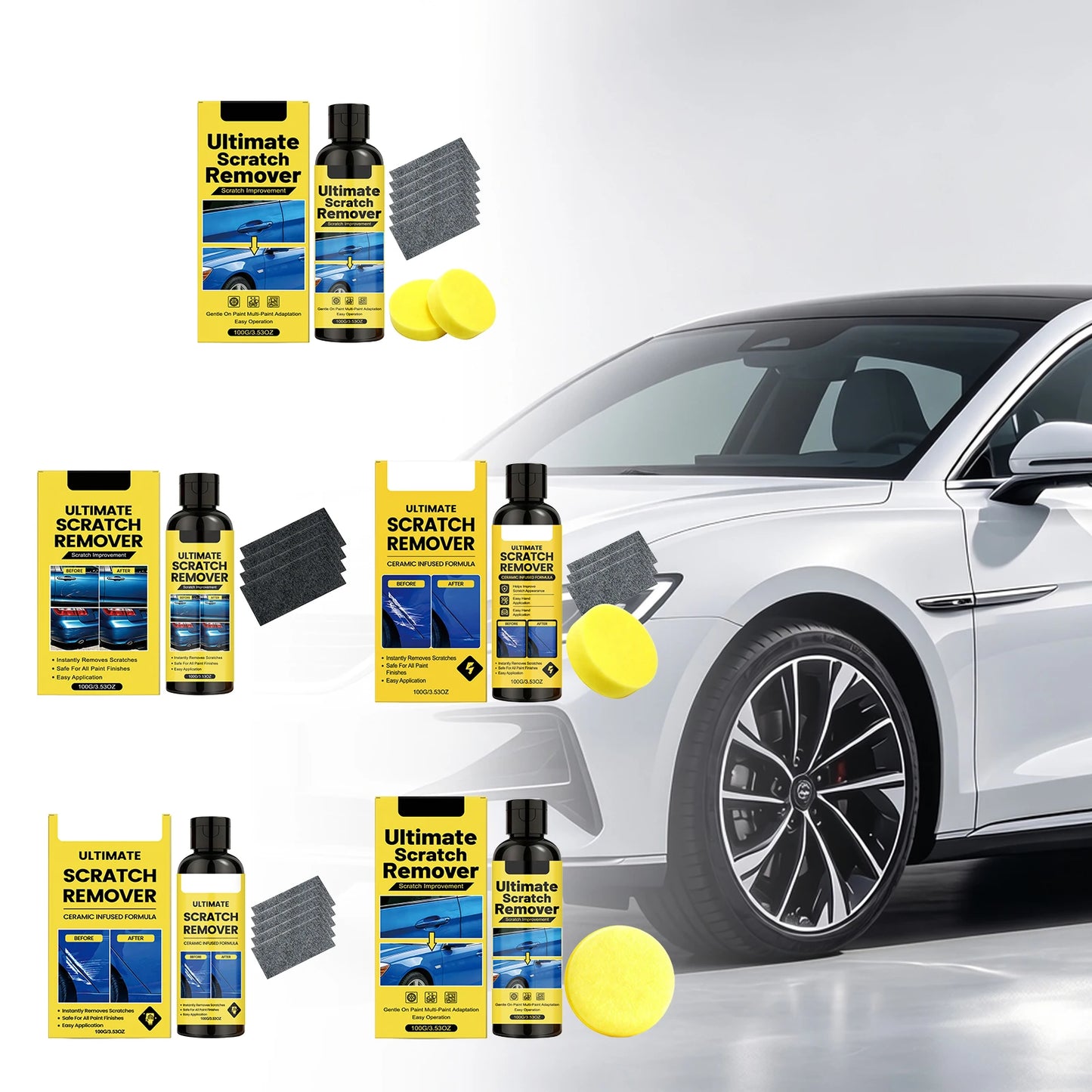 Car Scratch Remover Kit – Polish & Swirl Mark Repair