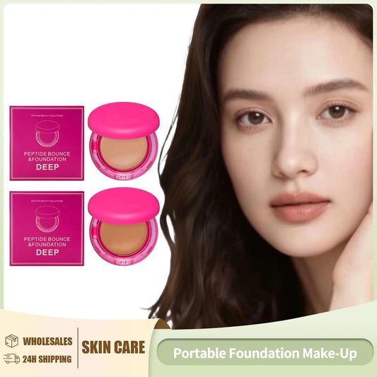 Peptide Moisturizing Foundation Make-Up Cream Concealer Oil-Control Full Coverage Hydrating Long Lasting Waterproof Base Makeup Peaceful Pleasures Health and Wellness