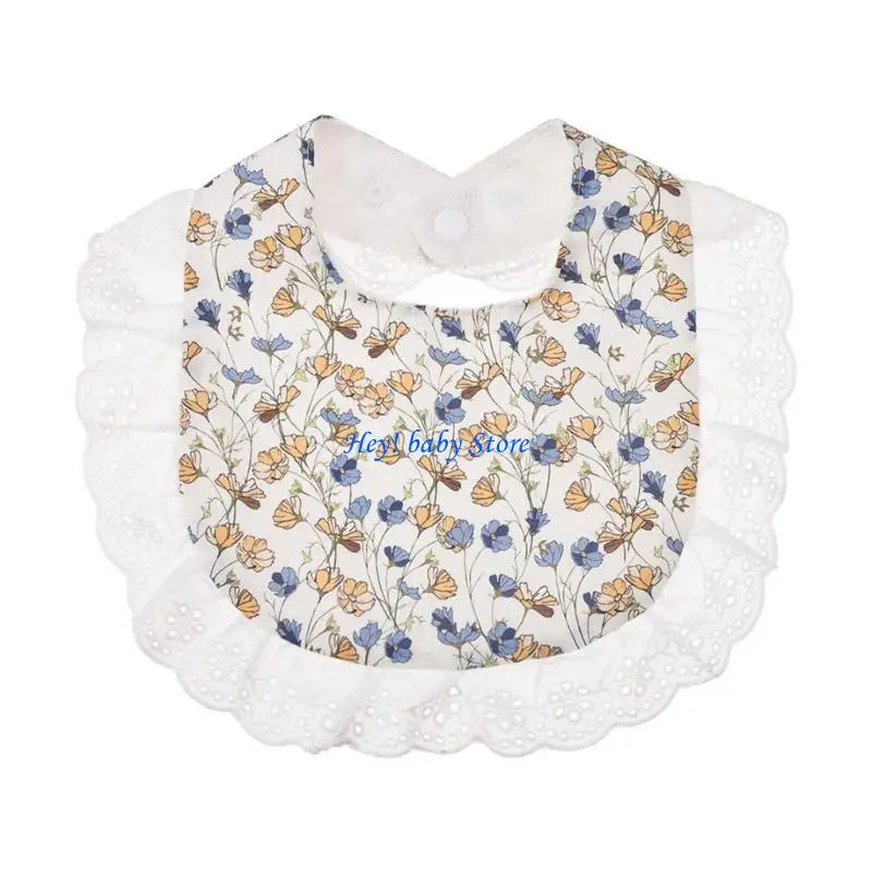 Baby Teething Drool Bib with Bowknot Headband – Soft Cotton
