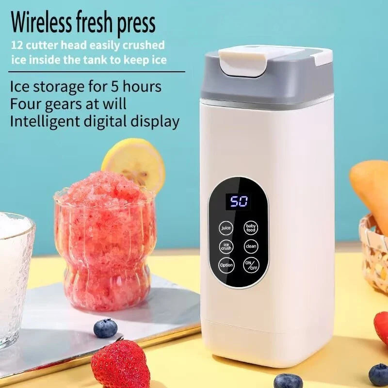 Portable USB Rechargeable Juicer 180W – Self-Cleaning 600ml